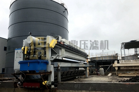 湖南某造紙廠污水處理現場