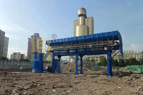 浙江省800平方高架模塊式壓濾機(jī)使用現(xiàn)場