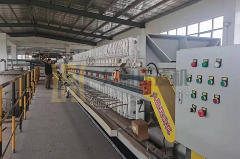 山西省200平方隔膜壓濾機使用現(xiàn)場