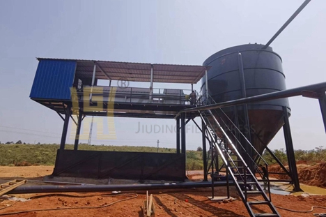 湖南省250平方快開式壓濾機使用現場